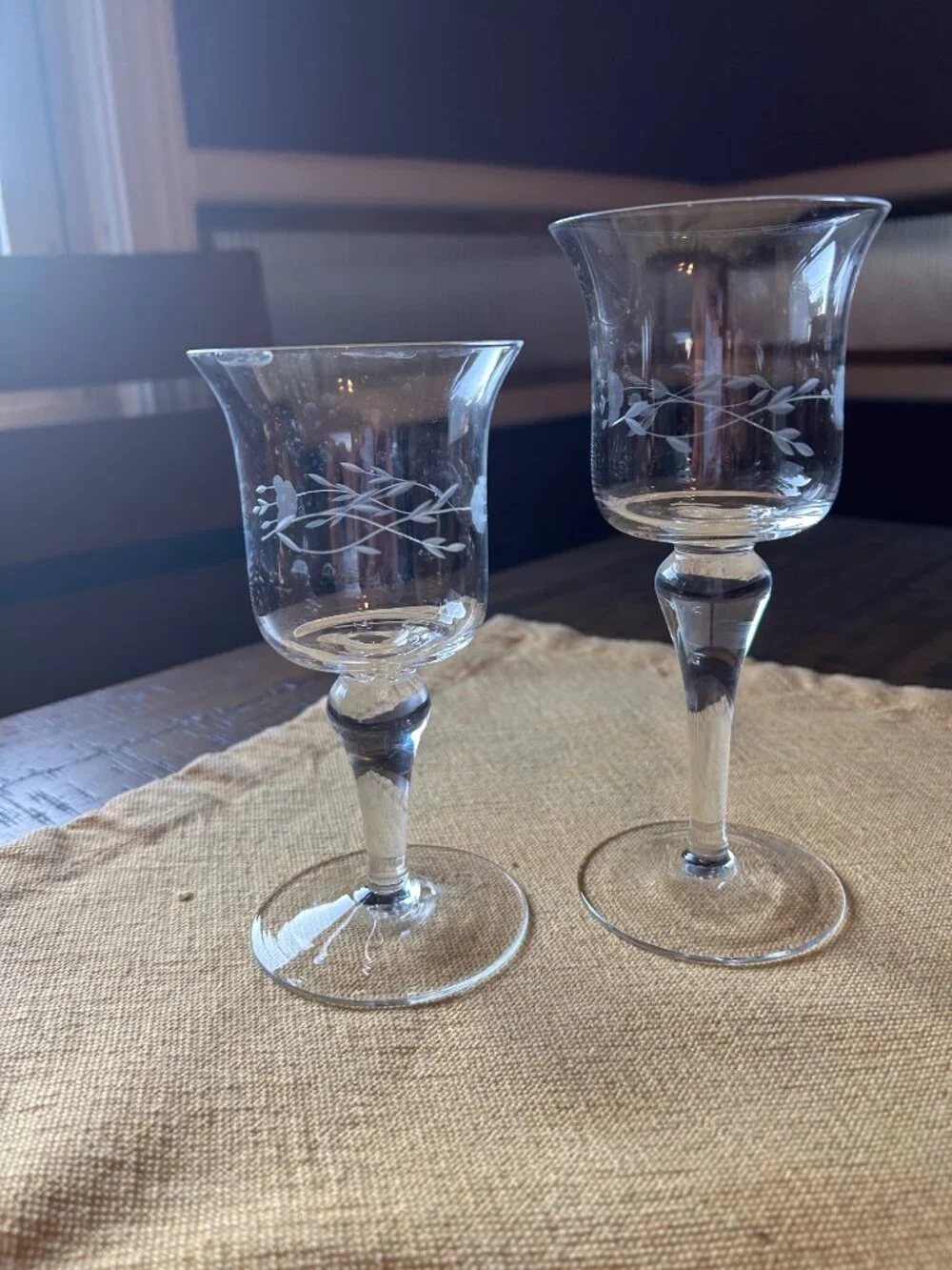 Vintage Princess House  Heritage Crystal Stemmed Votive  Candleholder  tulip sha